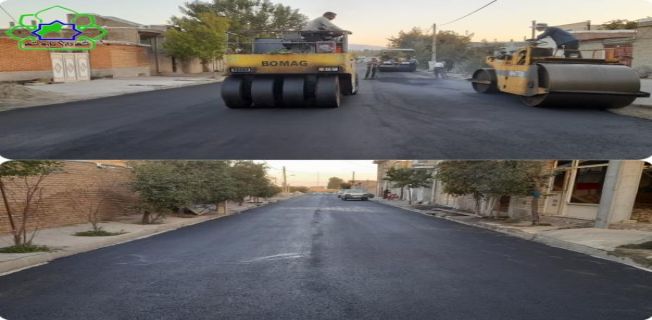 آسفالت ریزی خیابان شهید سالمی حدفاصل خیابان شهید یکلر و خیابان امیر کبیر و خیابان ۱۲ متری منشعب از خیابان شریعتی توسط شهرداری تازه شهر