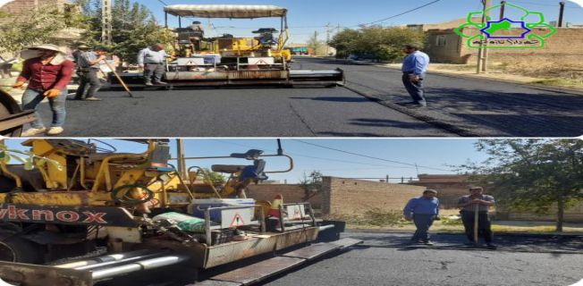 بازدید و نظارت مستمر شهردار تازه شهر از روند فعالیت عملیات آسفالت ریزی در سطح شهر 